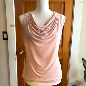 Calvin Klein Blush Colored Draped Blouse